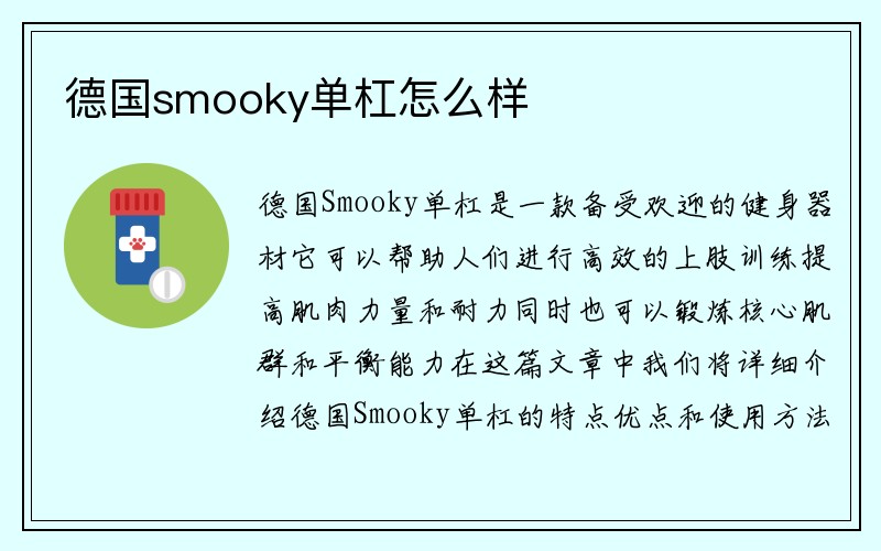 德国smooky单杠怎么样