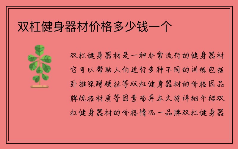 双杠健身器材价格多少钱一个